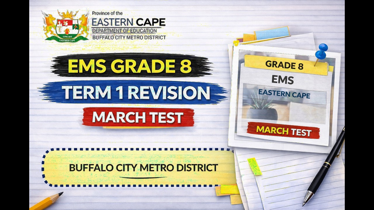 EMS GRADE 8 TERM 1 REVISION - March Test @mathszoneafricanmotives