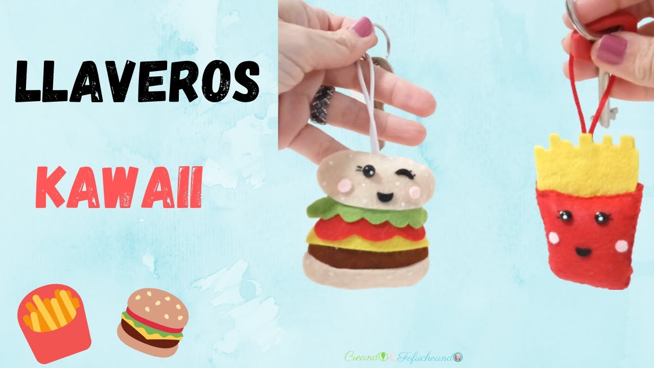 2 брелка 𝒌𝒂𝒘𝒂𝒊𝒊 День дружбы 𝔻𝕀𝕐 Войлочная еда 🍔🍟