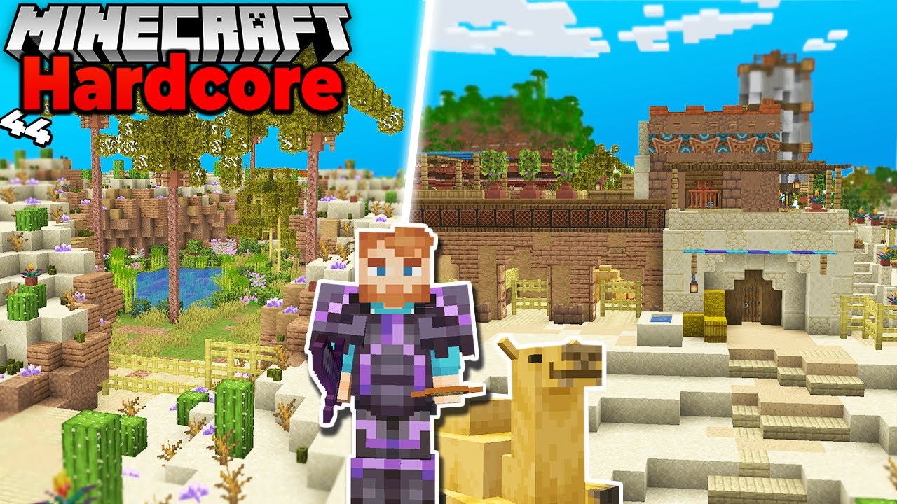 Я построил ВЕРБЛЮЖИЙ ОАЗИС в режиме выживания Hardcore Minecraft 1.20