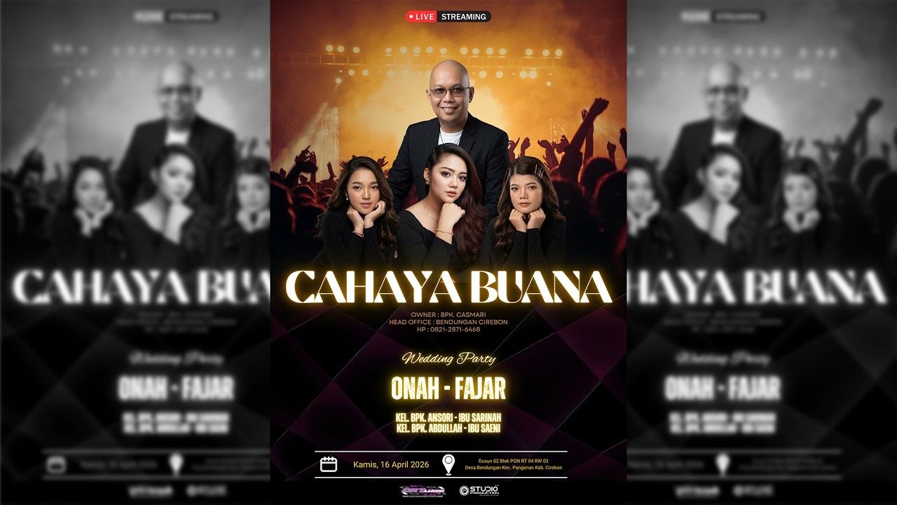 LIVE CAHAYA BUANA - Bendungan 16 April 2026