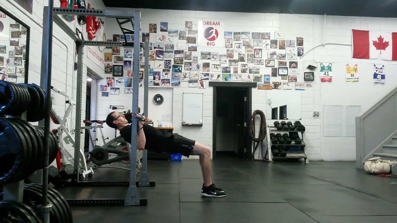 Overhand (pronated) Grip Hip Bridge Inverted Row