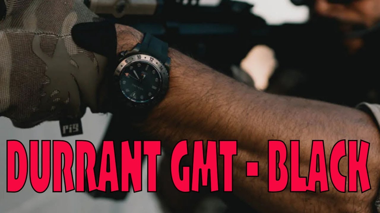 New Stirling Durrant GMT Black | Top Tactical Watch on the Market | Black Ops Watch