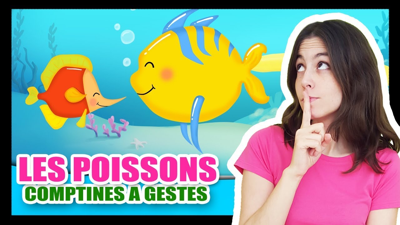 Les petits poissons dans l'eau - Comptines à gestes pour les bébés - Titounis