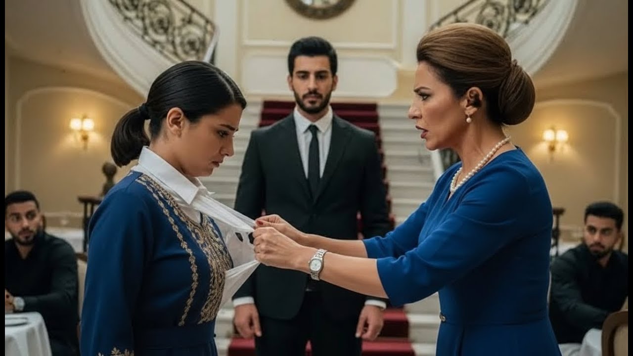 مزّق فستانها بازدراء ظنًّا أنها نادلة… ولم يعلم أن زوجها المليونير كان يشاهد بصمت