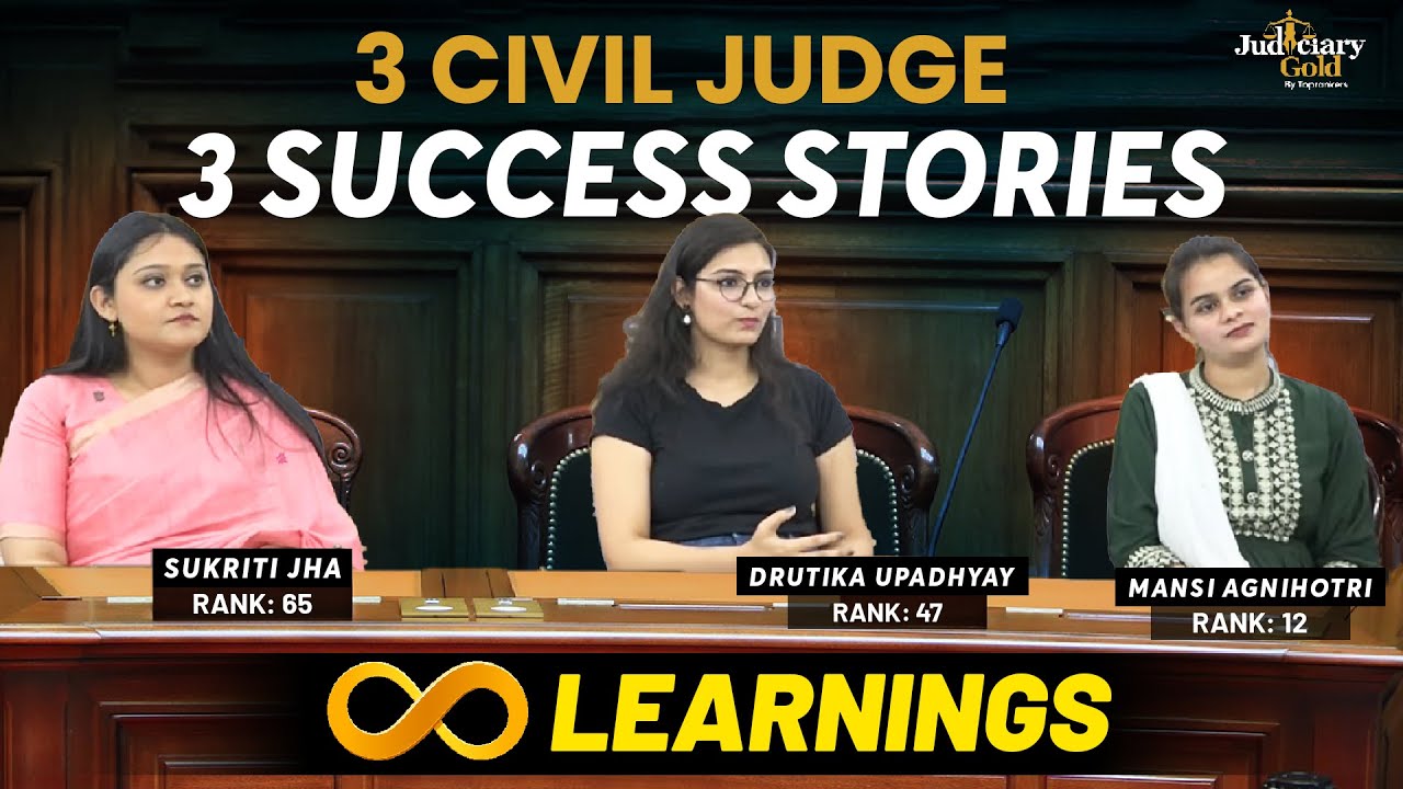 3 (Civil Judge) on 1 Podium | In Conversation with Civil Judge Toppers | Judiciary Gold
