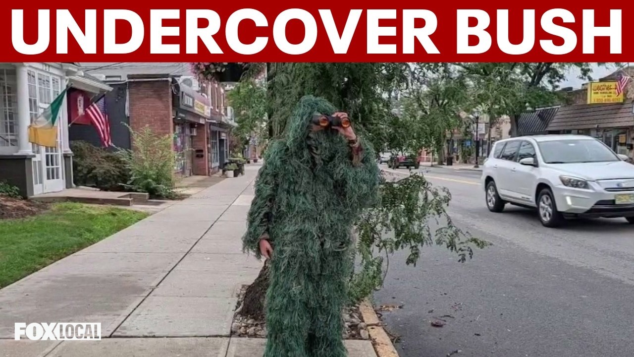New Jersey officer disguised as bush catches 70 distracted drivers
