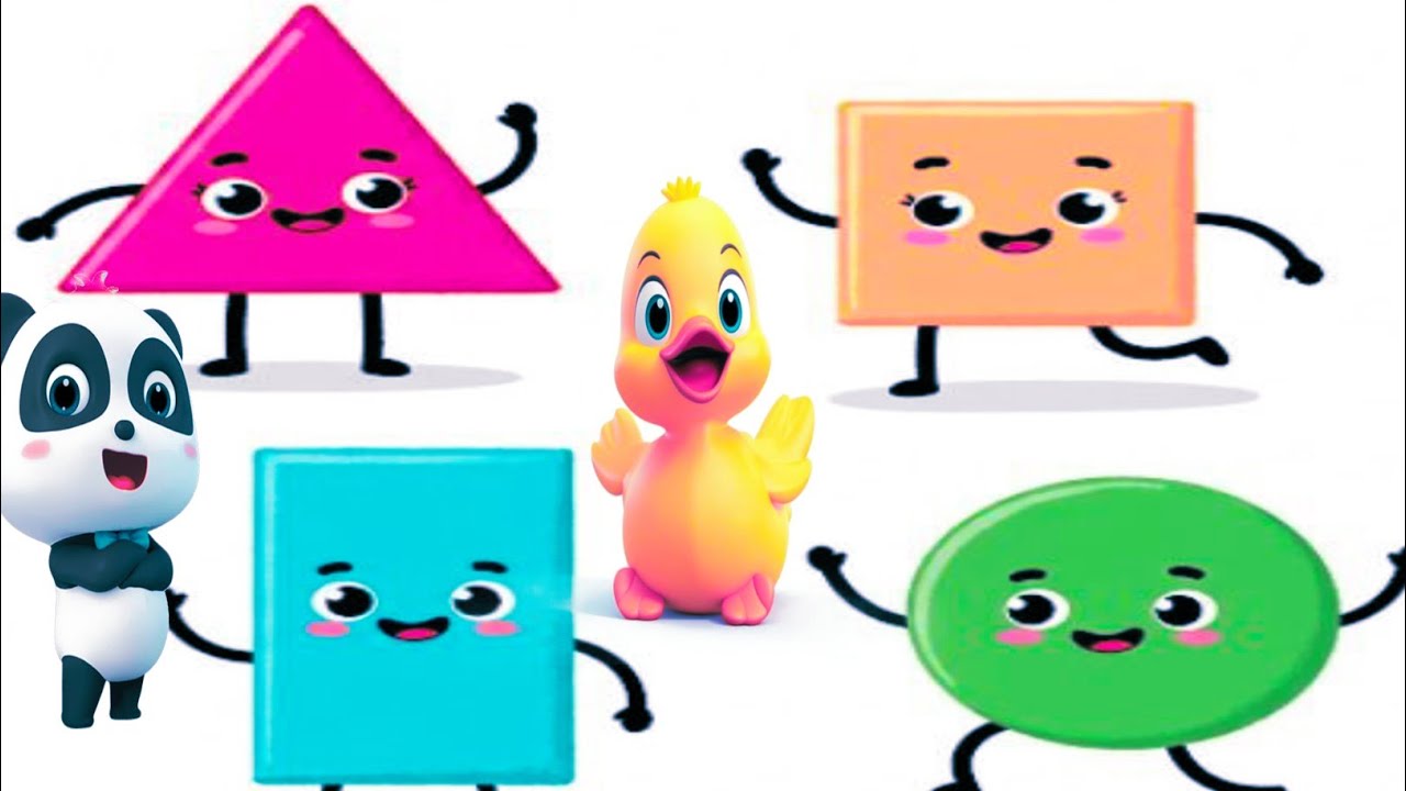 Drawing Shapes 🟦🔺🔺🟣 Cartoon Education Math Cartoon Kids | Drawing Shapes Cartoon Video | #kidsfamily