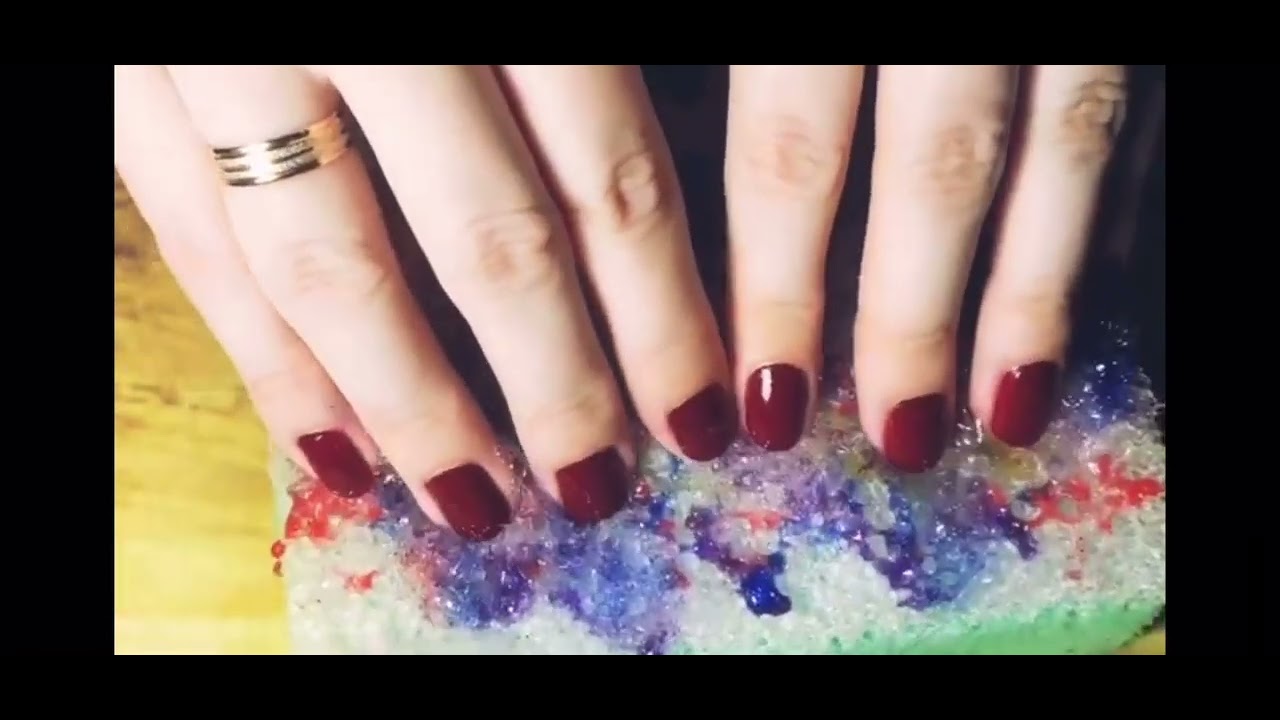 ASMR/relaxing sponge sounds