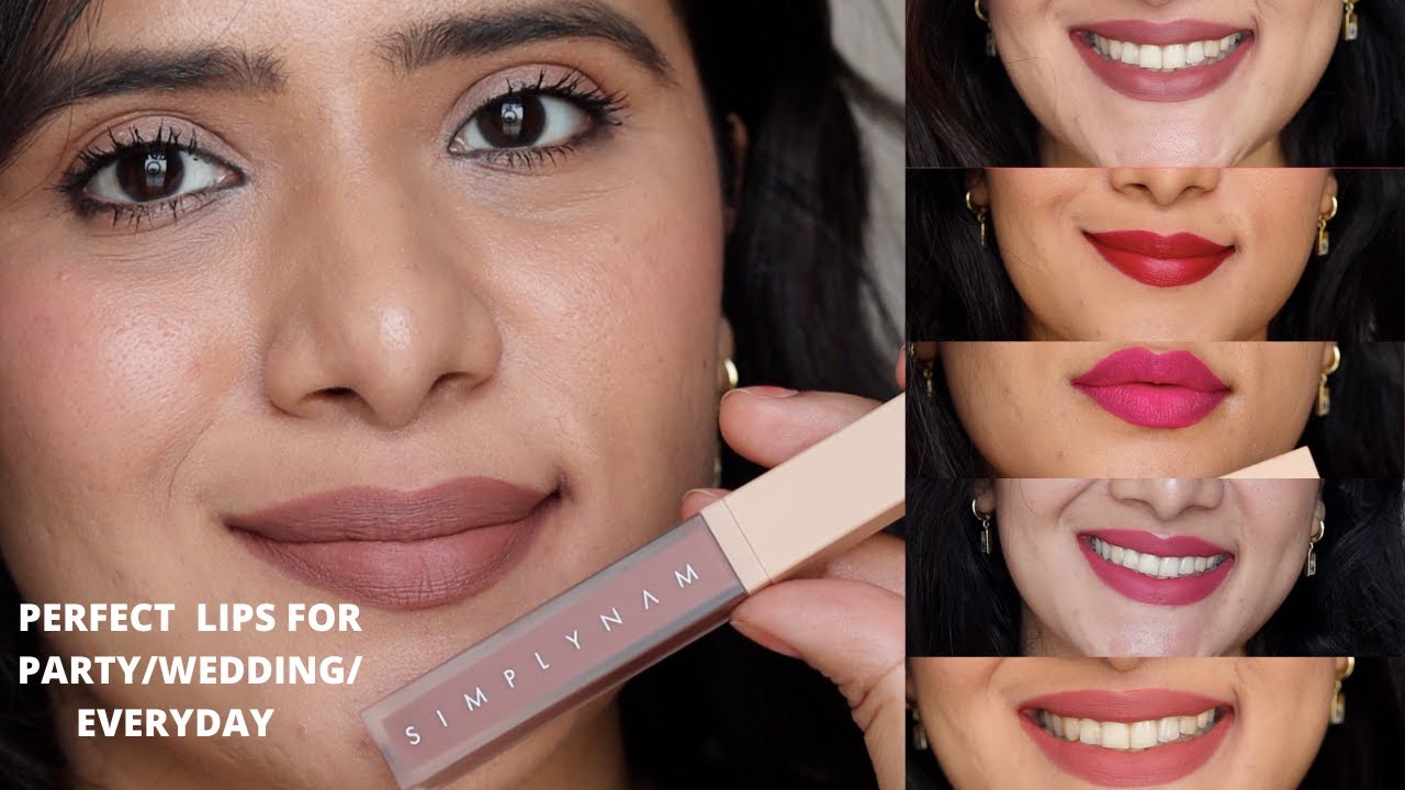 SIMPLY NAM Lipsticks swatches and review| Real swatches in natural light | DrSmileup|
