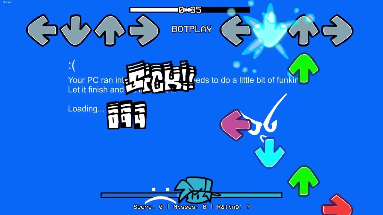 Vs BSOD (Blue Screen Of Death) || FNF MOD BY STA