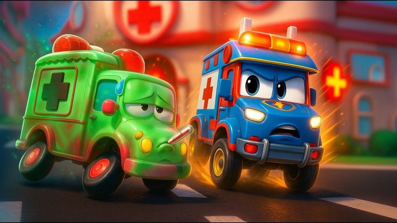 Der KRANKENWAGEN ist KRANK! Super Truck KRANKENWAGEN muss sie ersetzen! | Doktor Cartoon