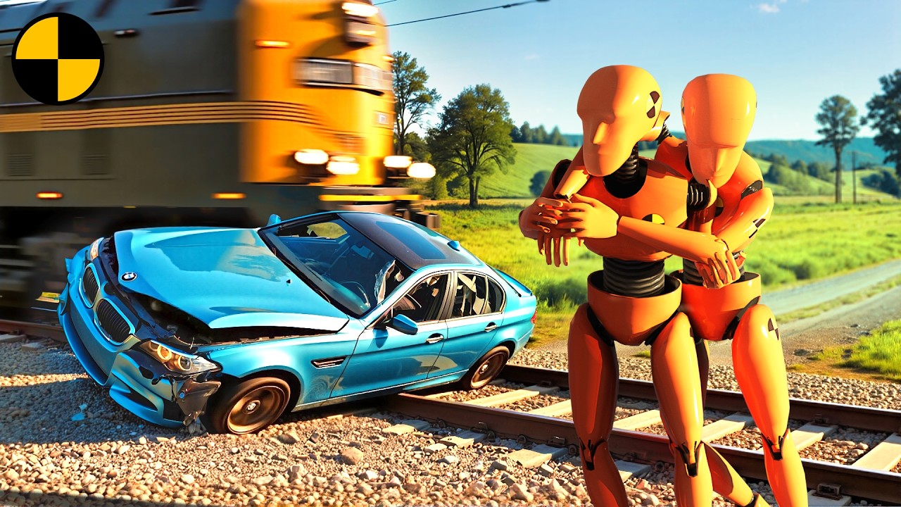 Trains and Car Crashes #10 😱 BeamNG.Drive