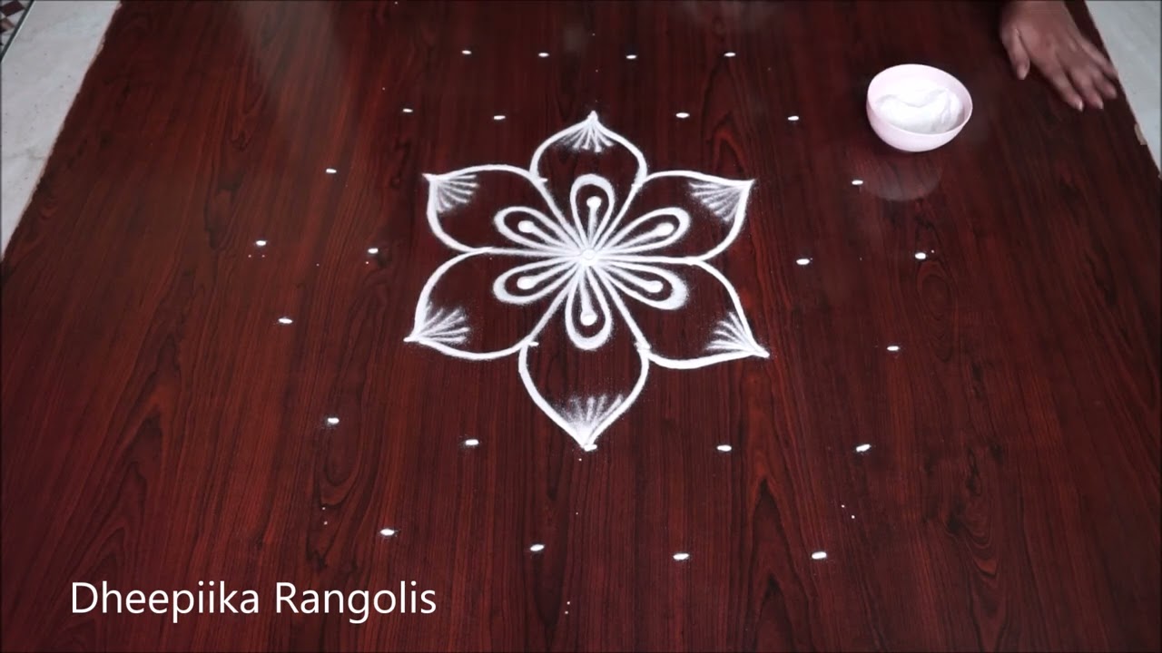 Beautiful chukkala Muggulu with 7x4 dots 🌸 Shanku kolam rangoli #festival #youtube 