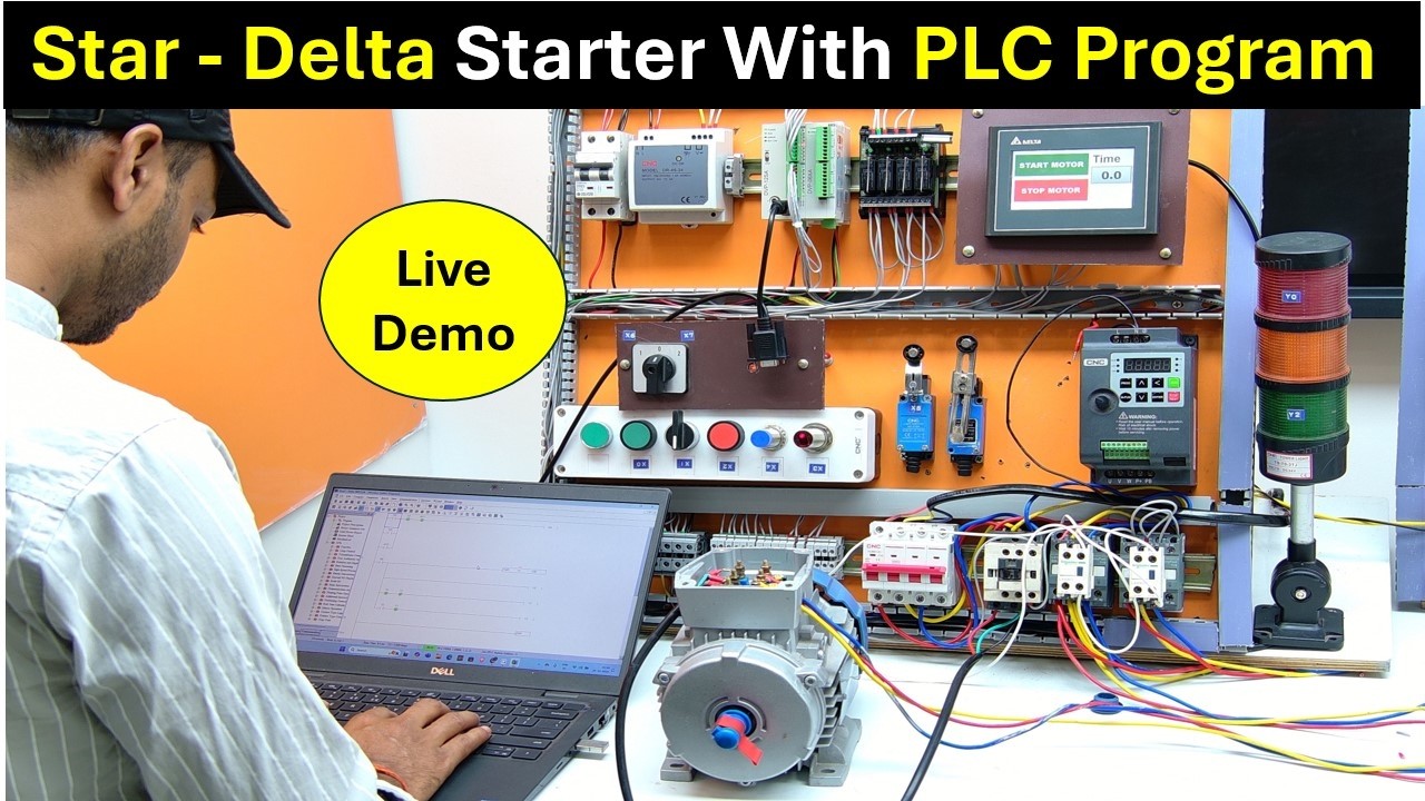 Star Delta Starter PLC Ladder Diagram | Star Delta PLC Programming | Star Delta Starter PLC |