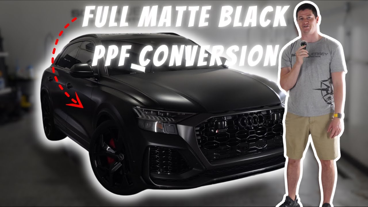 Черная плёнка PurePPF Frozen Black PPF для Audi RSQ8 2021 года | Полная кастомизация и тонировка | Маллика-Хилл, Нью-Джерси