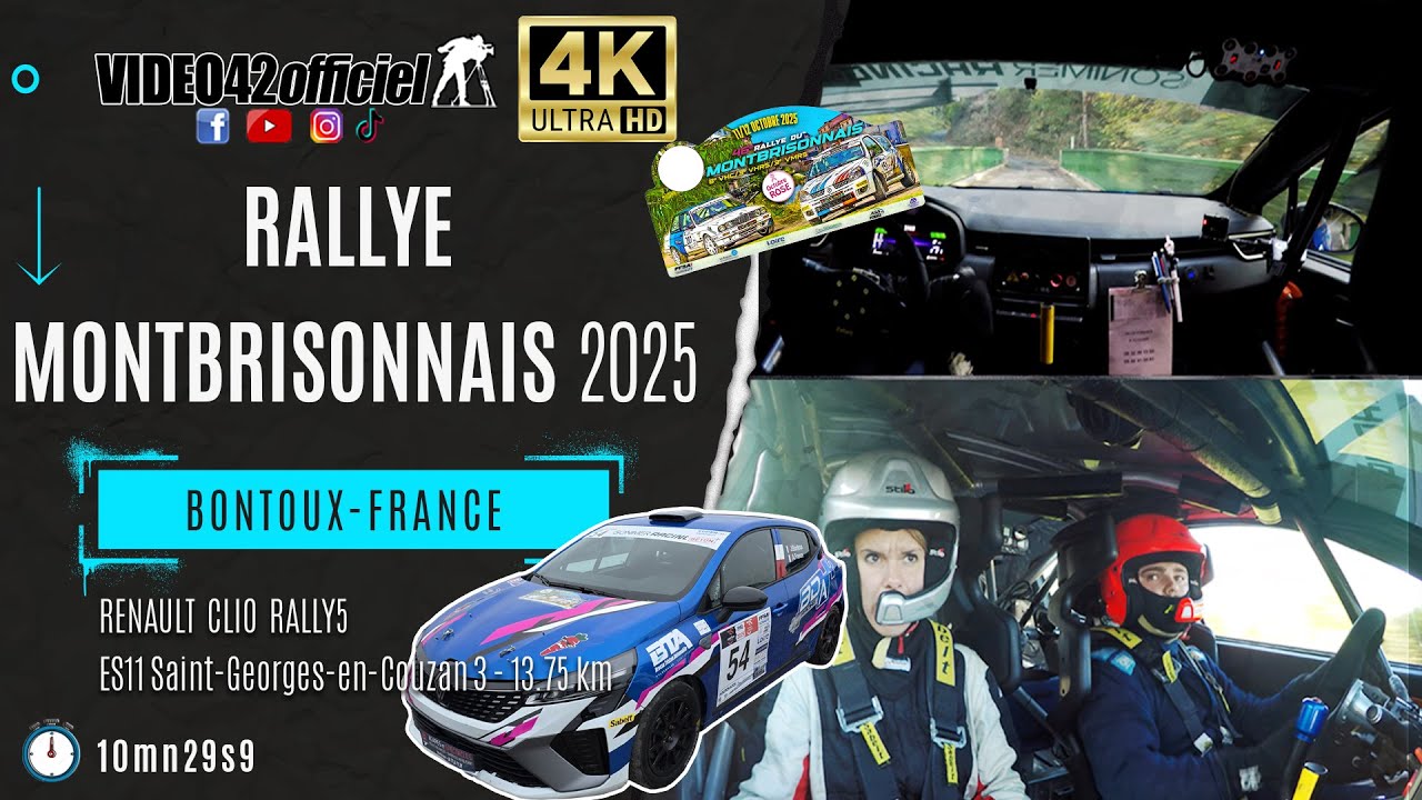 Rallye national du Montbrisonnais 2025 - Renault Clio rally5 - Bontoux-France par video42officiel