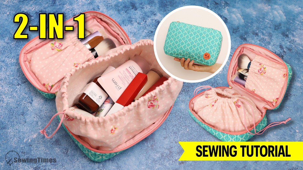 Гениальный дизайн 2-в-1! Идеальная косметичка своими руками