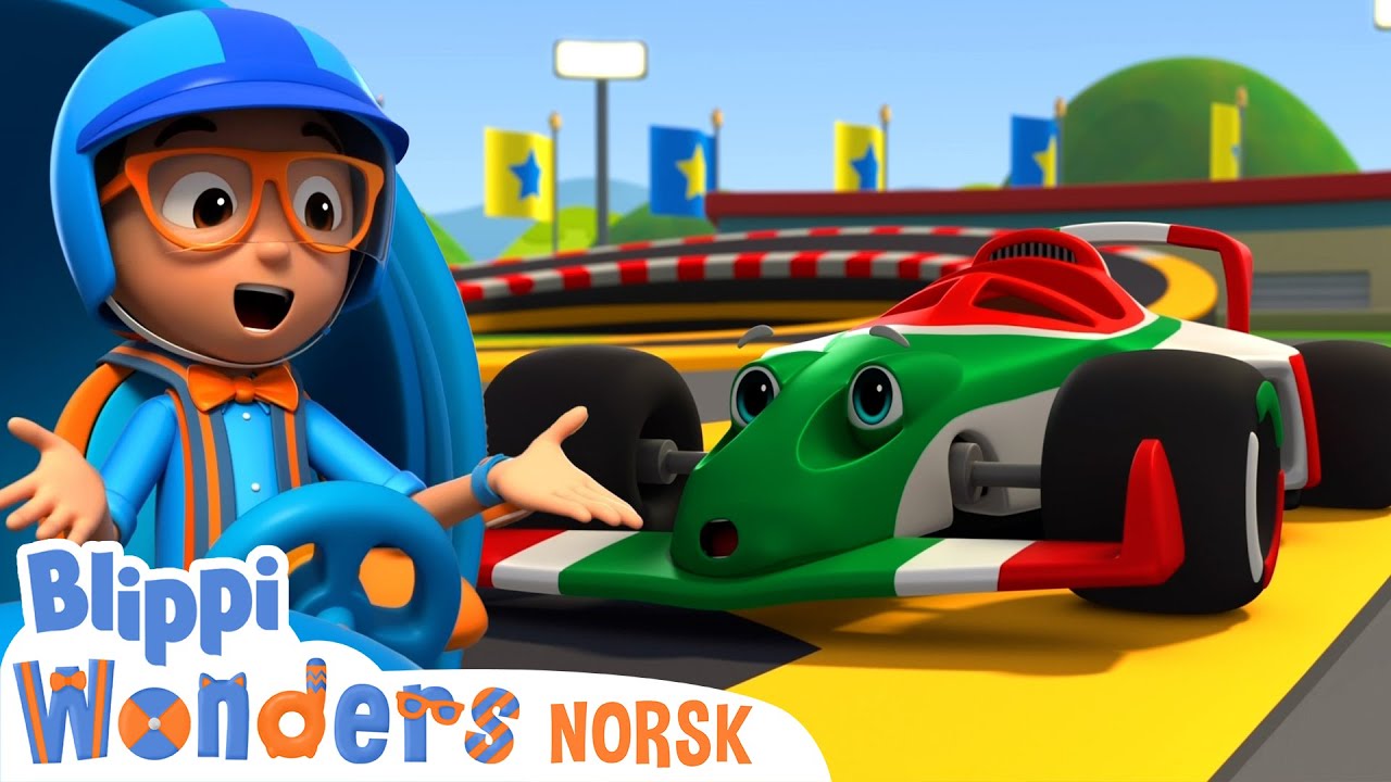 Racerbil | Blippi Wonders Norske | tegneserier for barn | Pedagogiske videoer