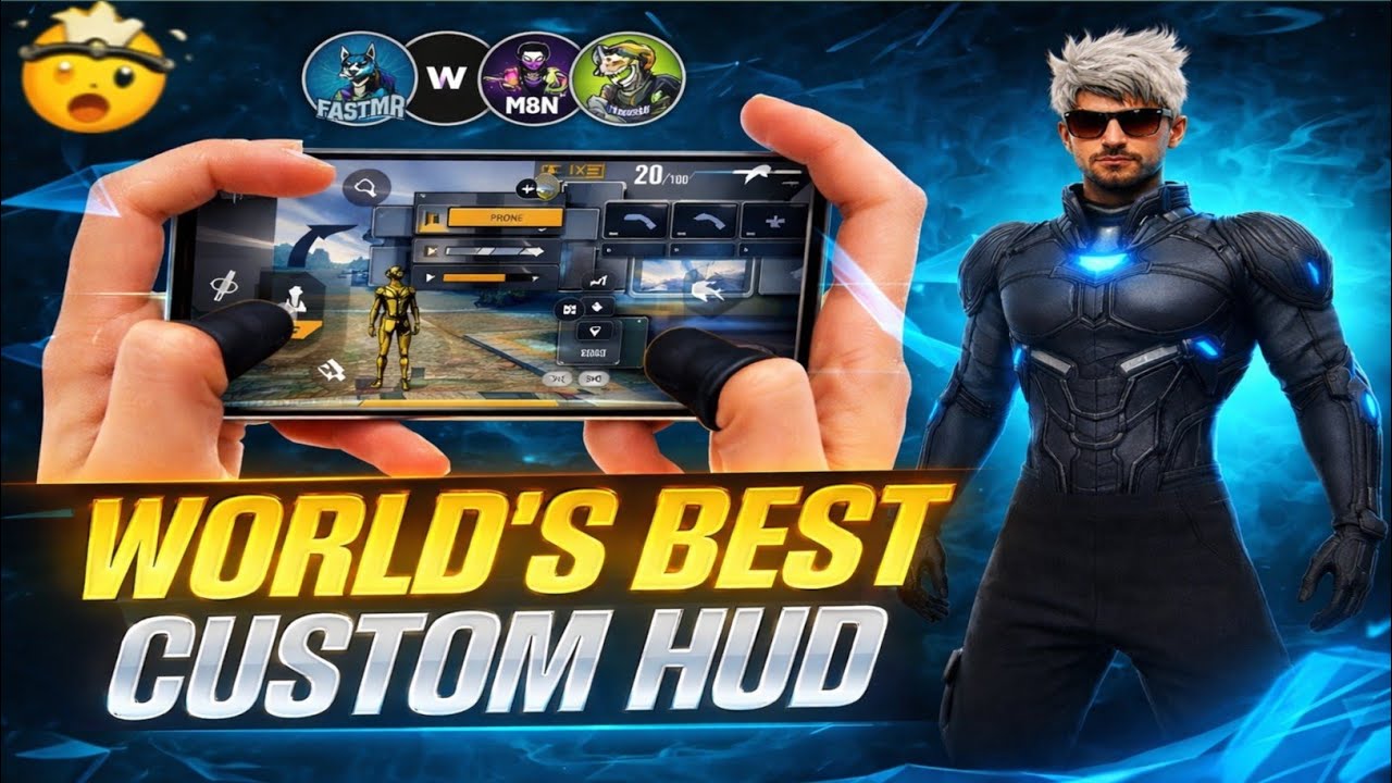 TOP 3 BEST 3 FINGER CUSTOM HUD FREE FIRE | BEST 3 FINGER HUD | CUSTOM HUD FREE FIRE | MOVEMENT HUD