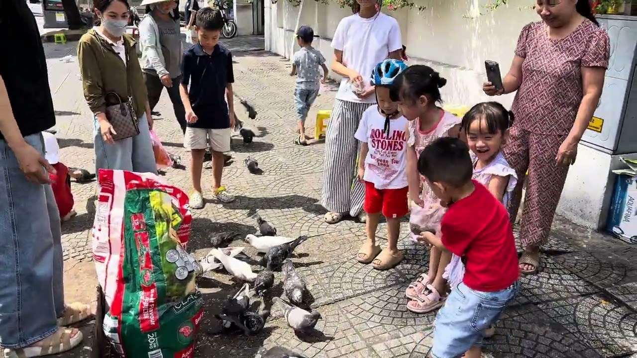 Bà ngoại đi chơi cùng các cháu 2025 khu nhà Thờ Đức Bà