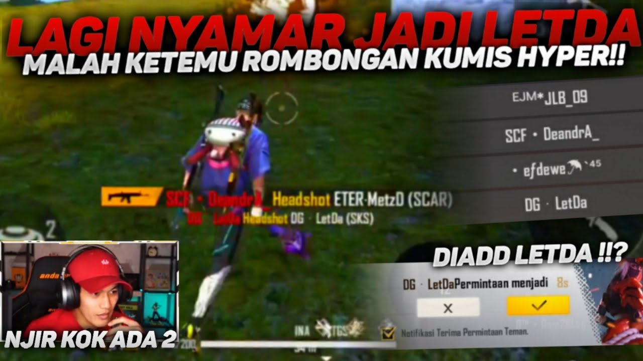 LAGI NYAMAR JADI LETDA MALAH KETEMU ROMBONGAN KUMIS HYPER DI TOURNAMEN!! - FREE FIRE