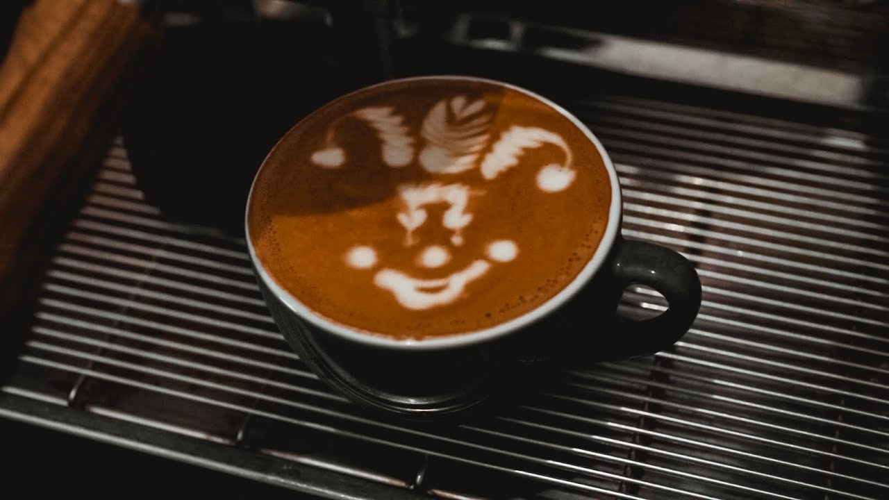 Joker Face latte art | Cara membuat latte art joker face by kakagear