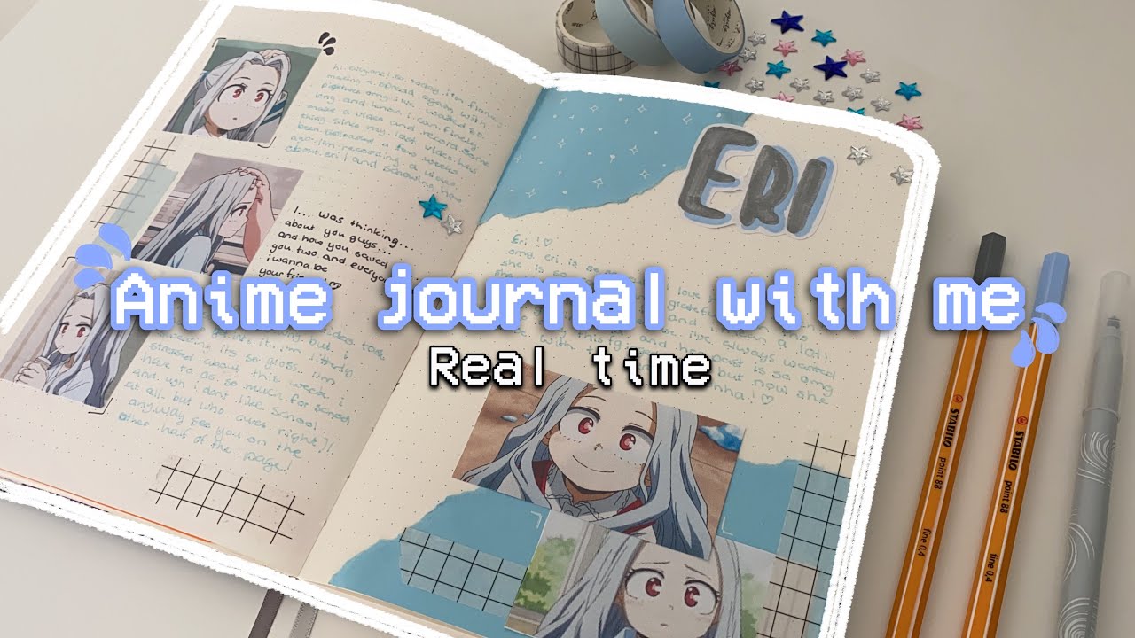 Real time anime journal with me ☁️