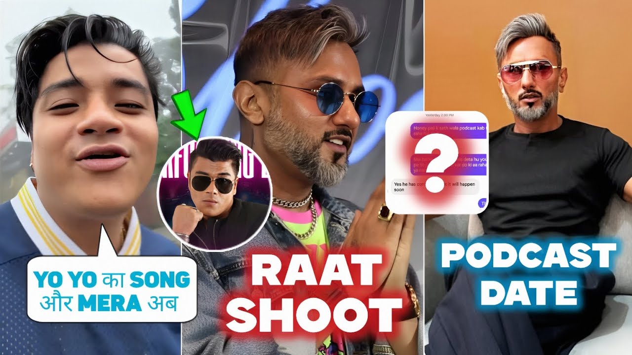 HONEY SINGH X LIL GOLU SOON 🥶 | RAAT SONG MUSIC VIDEO SHOOT | YO YO HONEY SINGH PODCAST | T SERIES