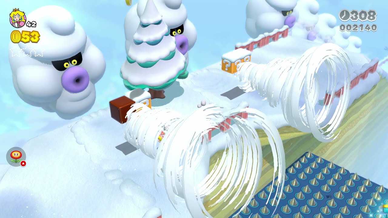 World 6-5 Ty-Foo Flurries 🐾Ice-Skate Mario Stamp & All Green Stars🐾Super Mario 3D World✹Switch✹ #asi
