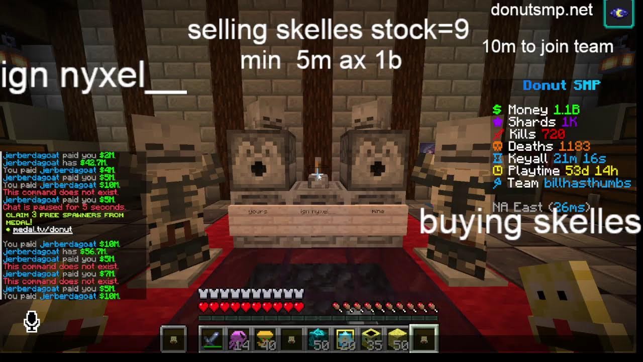 donut smp live gambling 1b+  rating bases selling skelles