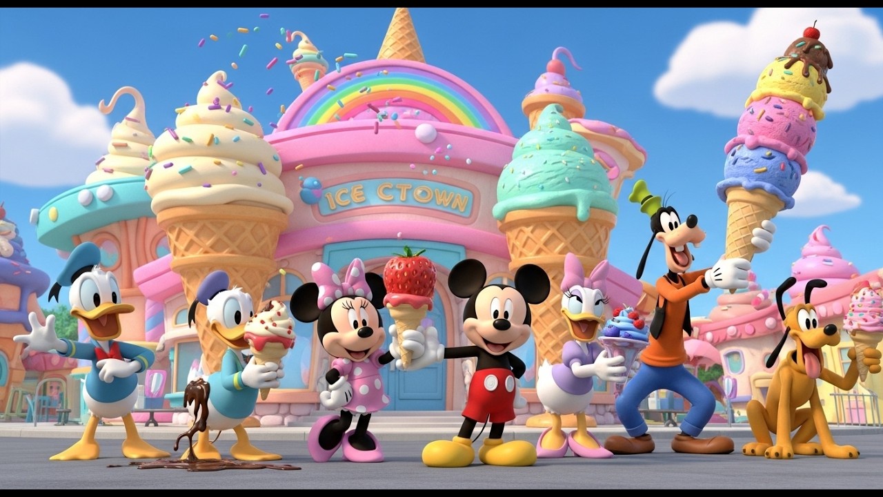🍦🐭 Mickey Mouse & Friends Enjoy the Ice Cream Shop Adventures 🍨Friendship & Sweet Smiles for Kids!