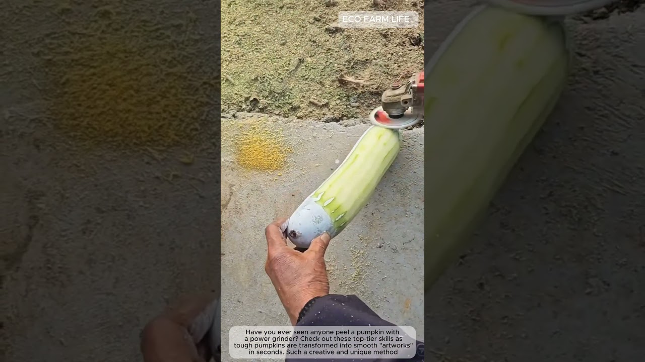Hardcore Pumpkin Peeling with an Angle Grinder
