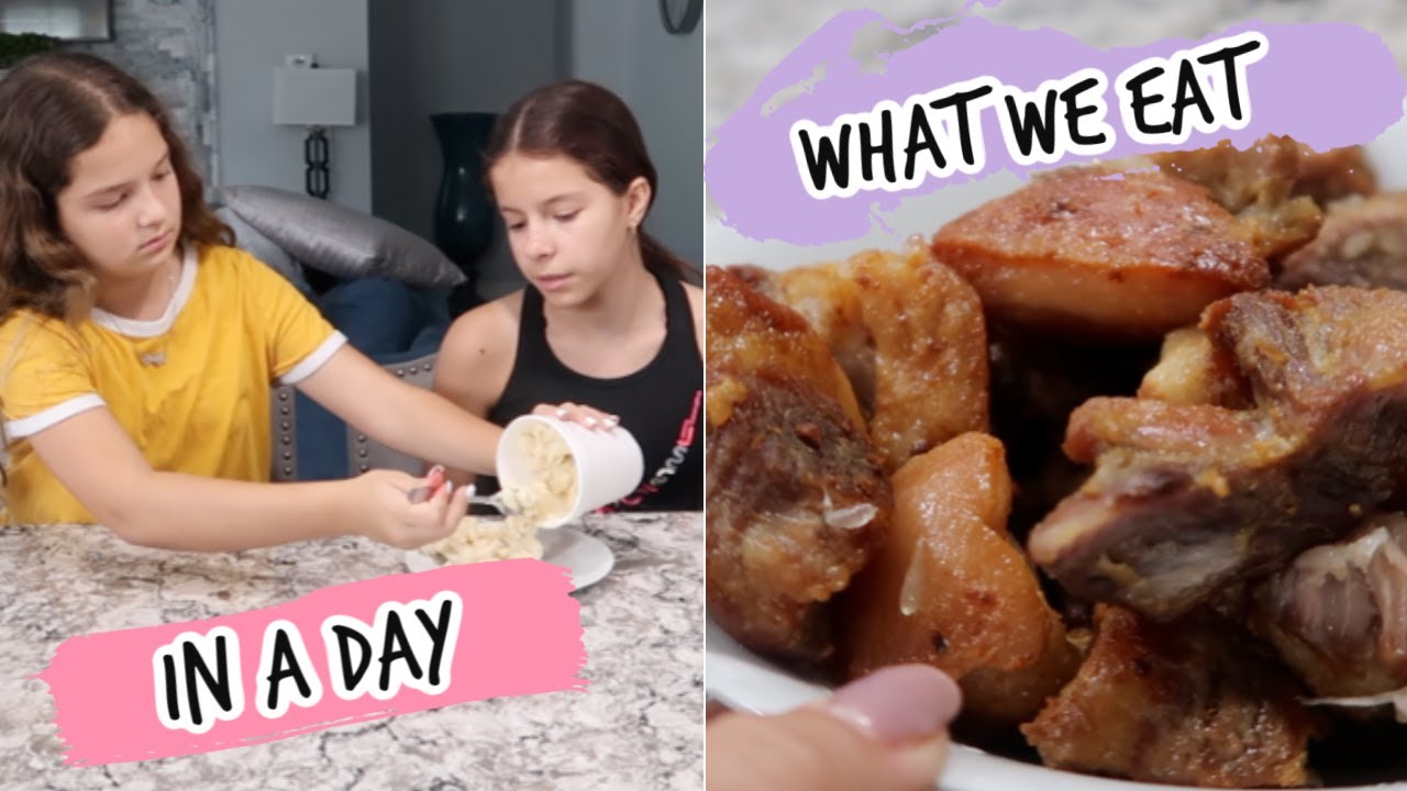 WHAT WE EAT IN A DAY * quarantine part 2 * | SISTERFOREVERVLOGS #769