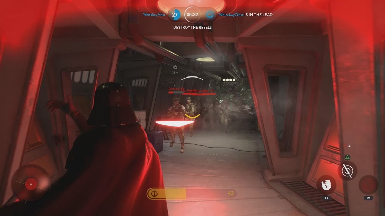6 in 1 SABER THROW EPIC MULTIKILL!  (Star Wars Battlefront MultiKIll)