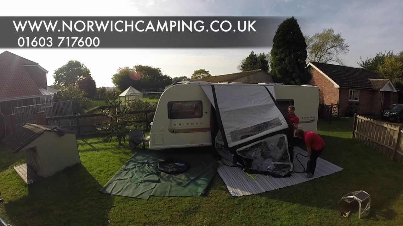 Kampa Rally Air Pro 200 Caravan Awning Pump Up Video Real Time