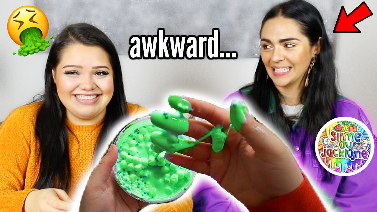 reviewing Famous Slime Shop in front of them.. *so awkward*