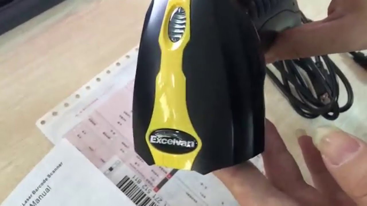 [NEW]How to use Excelvan 2.4Ghz Wireless Barcode Scanner Reader Wired connecting--handheld mode