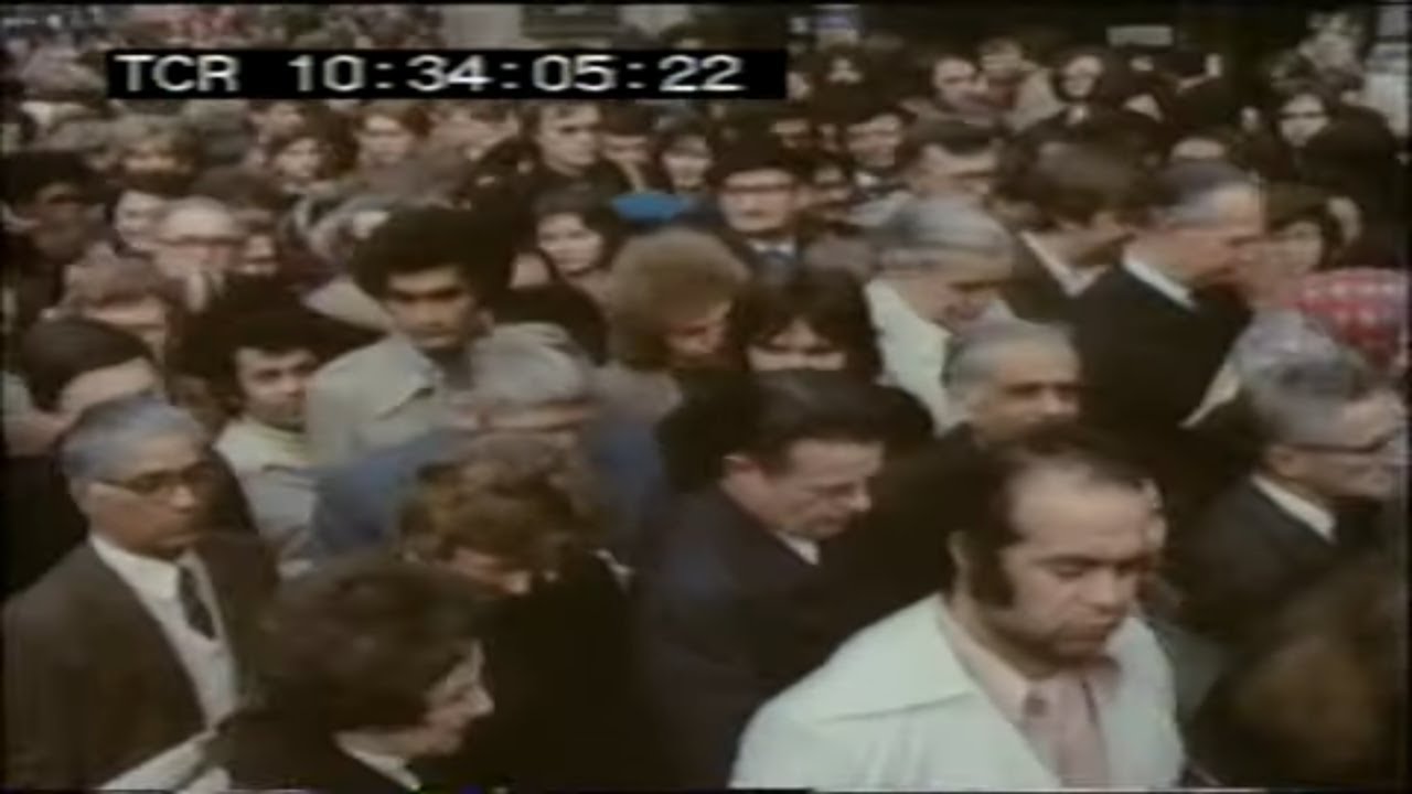 1970s London | Oxford Circus | Underground Station | Commuters | Report | 1975