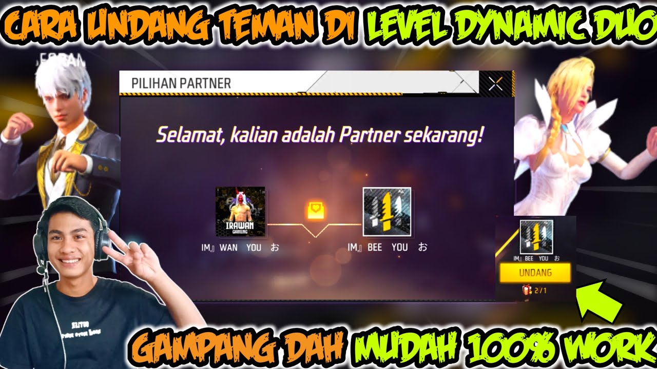 CARA UNDANG TEMAN DYNAMIC DUO TERBARU | CARA INVITE DYNAMIC DUO #freefire #freefiremax