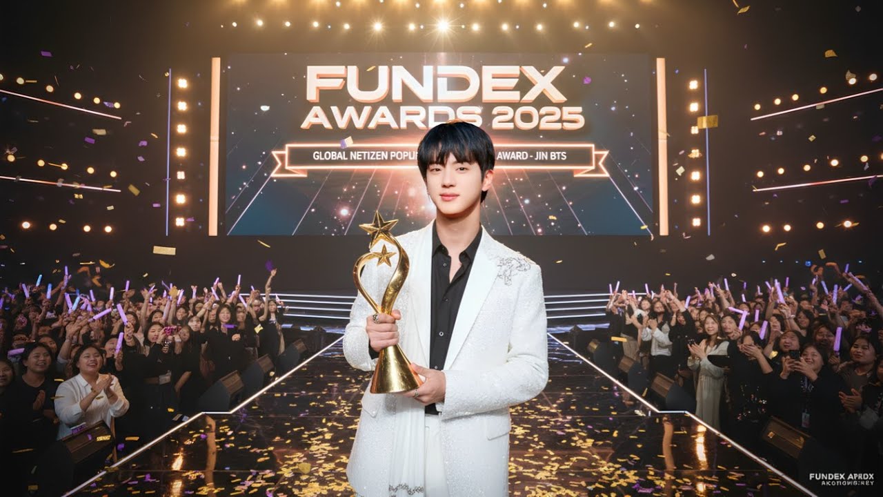 BTS's Jin STUNS at 2025 Fundex Awards with GLOBAL Netizen Popularity Star Visuals!