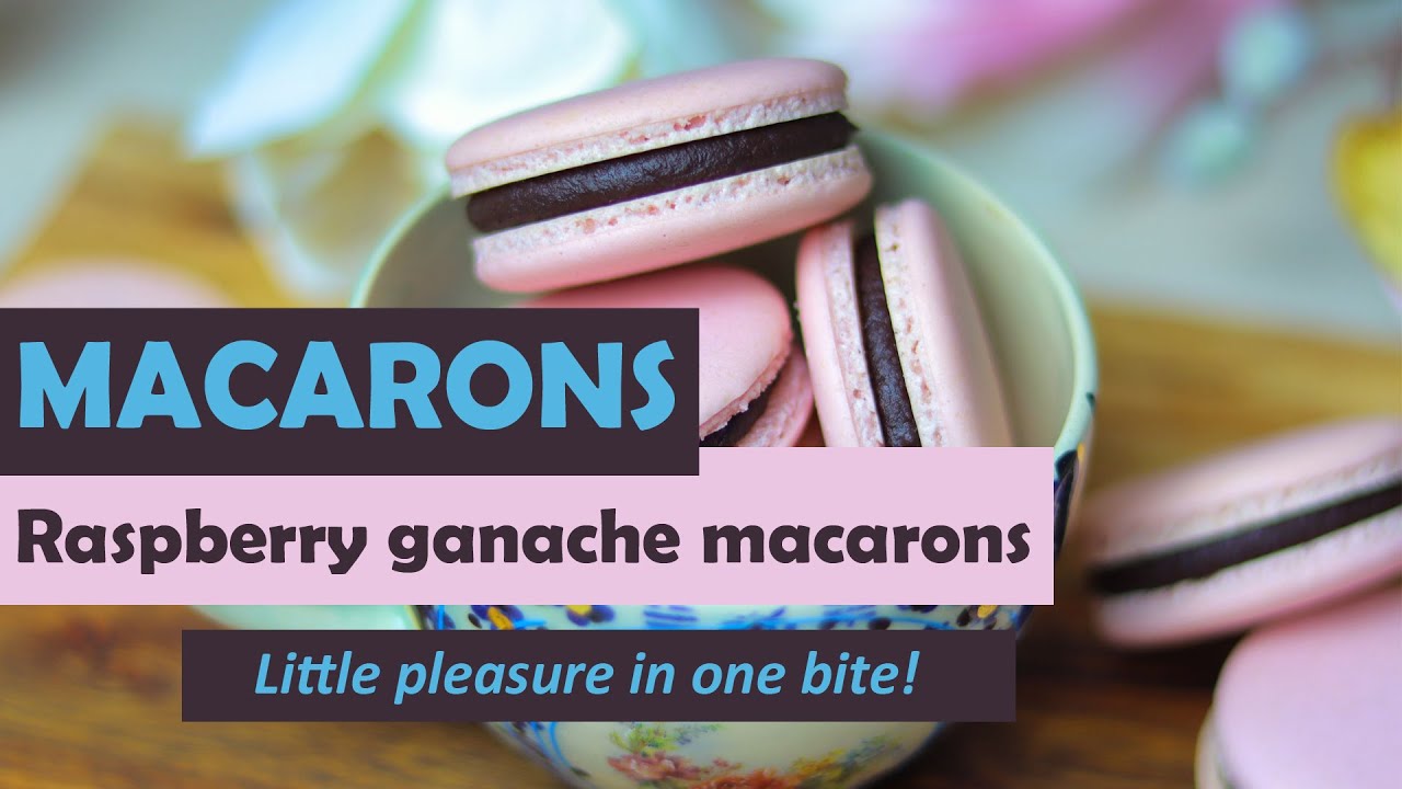 Macarons | Macaronsi punjeni ganacheom od malina | Raspberry ganache macarons