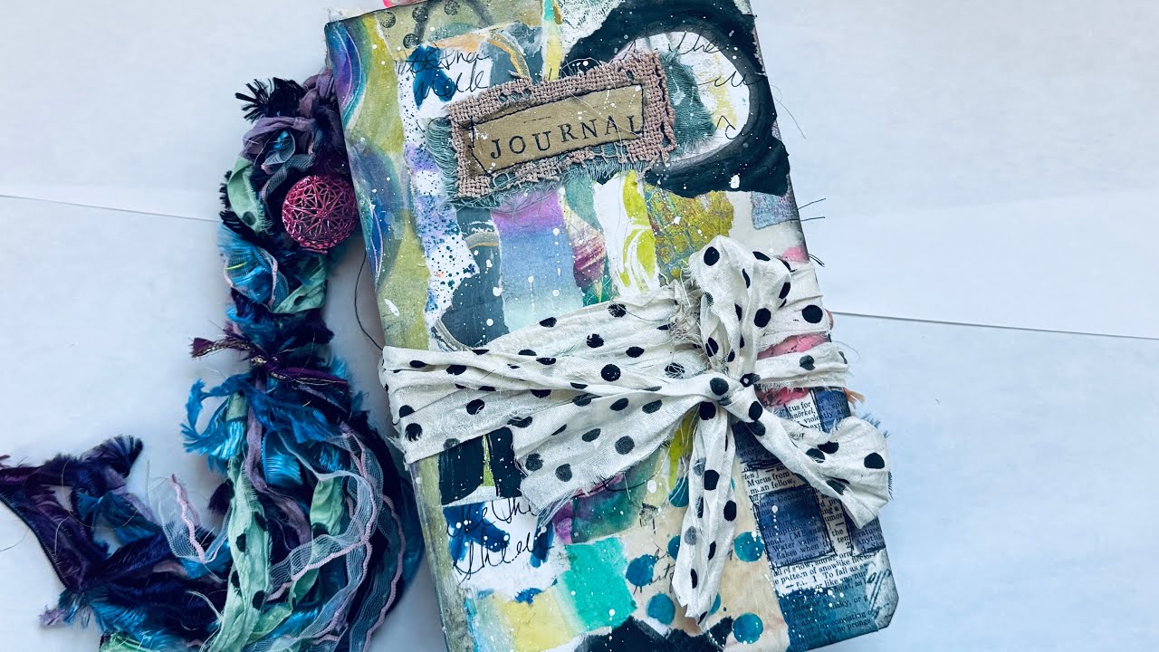 Handmade Mixed Media Art Journal Master board Cover Junk Journal Diary