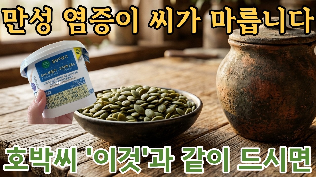 몸속 만성 염증이 씨가 마릅니다!  #호박씨 #만성염증 #식약동원 #프로바이오틱스 #불면증해소