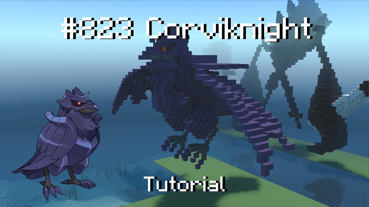 How to build a Pok&eacute;mon Corviknight statue in Minecraft (Tutorial)