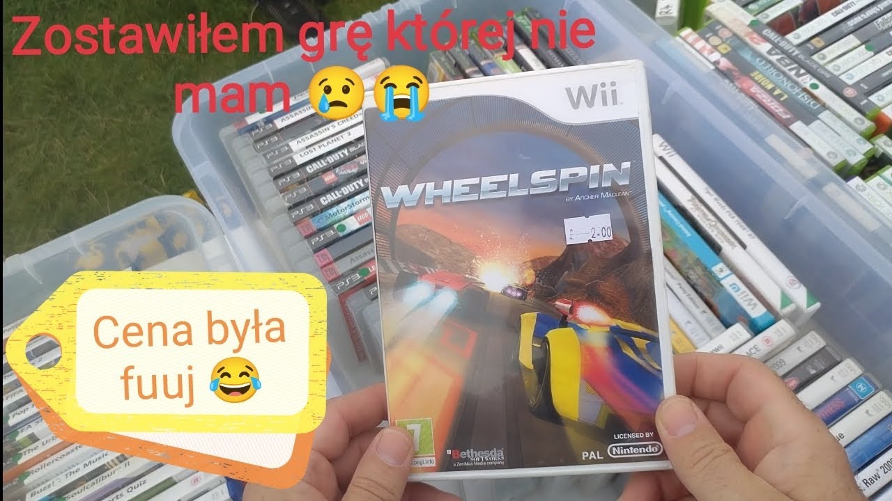 WHEELSPIN na Nintendo Wii gra której nie posiadam zostawiona na stole 😭