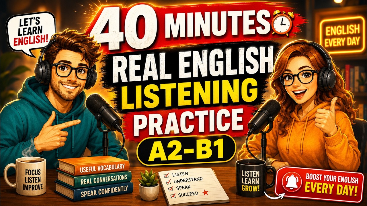 Improve Your English Just by Listening | 40 Minutes of Real English Listening Practice (A2-B1)