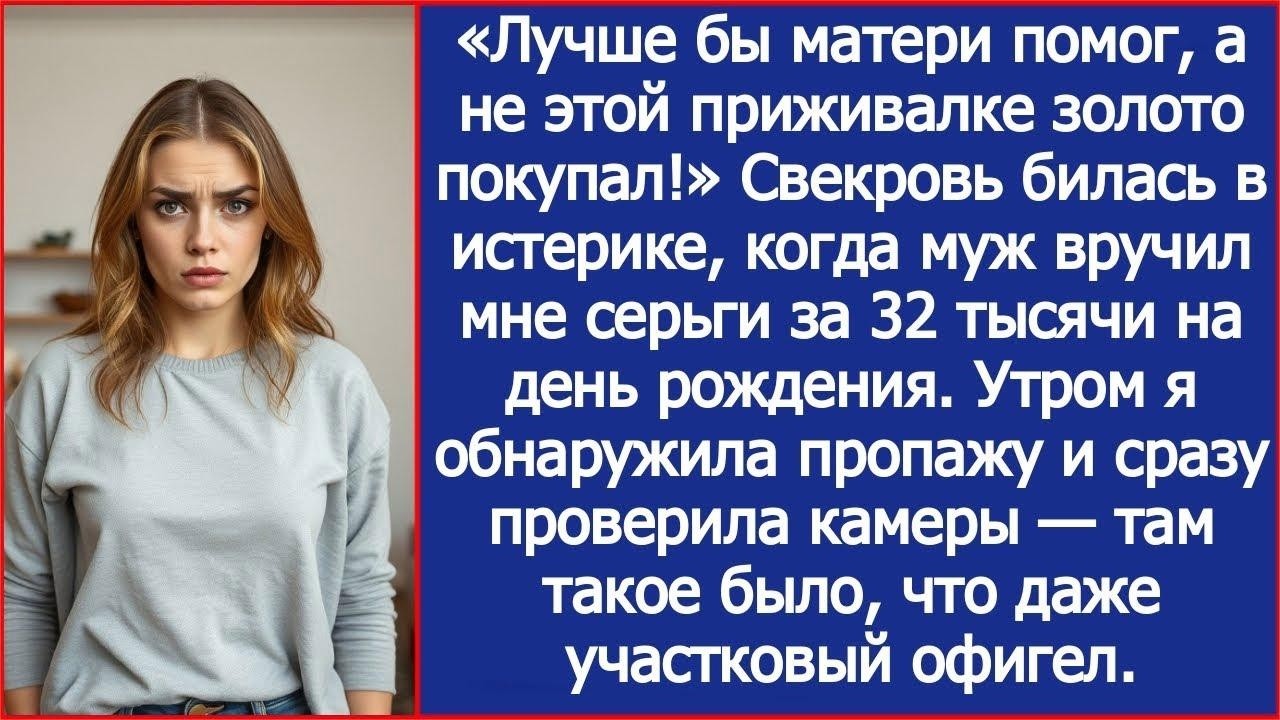 Свекровь билась в истерике, когда муж вручил мне серьги за 32 тысячи на день рождения