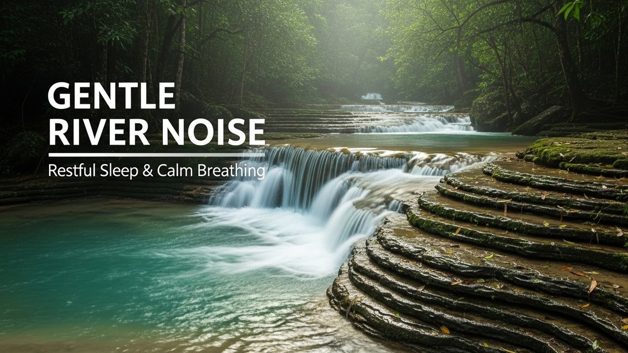 Healing Forest Ambience with Flowing River Sounds for Study Meditation Inner Peace and Stress Relief