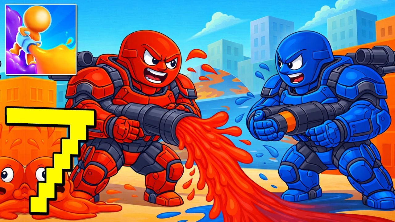 Dye Hard - Gameplay Walkthrough Part 7 - Shooting, Team up, Color War,  (Android,iOS)