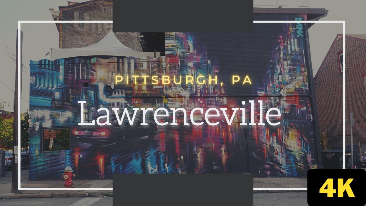 Walking Tour Pittsburgh, Pa. Lawrenceville - Butler Street. 4K